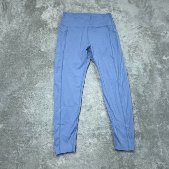 Danskin High-Waisted Blue Yoga Leggings Large Nylon/Spandex a1591 - Picture 1 of 5